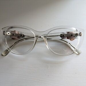 Dolce & Gabbana flower clear prescription frames